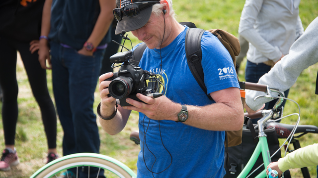 Paul Myers shoots video of Packing the Parks 2016