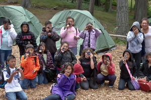 Kids enjoy camping at the Presidio experience at Rob Hill