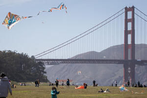 Kite flying at Crissy Field