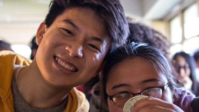Youth Advisory Council members smile at an event