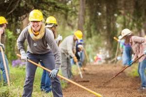 Stewardship Trail Volunteers in Fort Miley