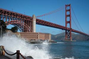 Golden Gate Bridge and Fort Point.