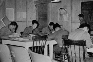 Studying at the MIS school in December 1941