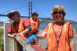 Volunteers Helping out at Fort Point