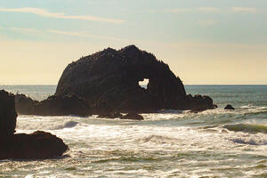 Seal Rocks seen in the Pacific Ocean near San Francisco's Lands End.