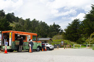The Roving Ranger welcomes visitors at Mori Point.