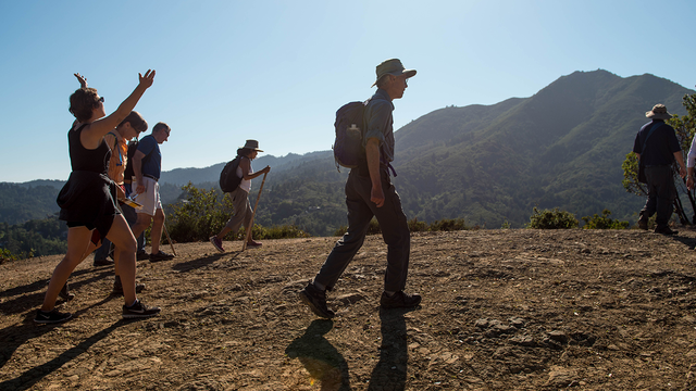 Members of One Tam take a guided walk