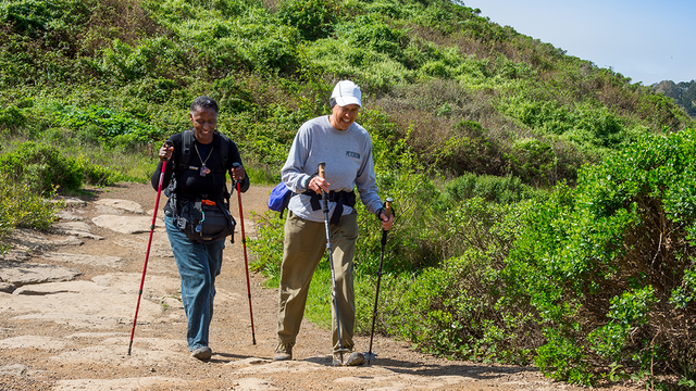 Hikers near Muir Beach