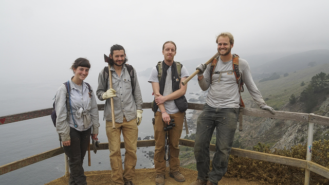 NPS Redwood Creek Vegetation Crew at Muir Beach overlook.