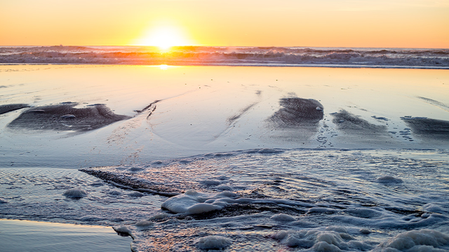 Ocean Beach at sunset