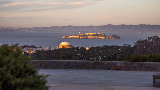 View of Alcatraz from Inspiration Point Overlook