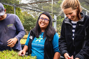 Staff and volunteers at the Presidio Native Plant Nursery.