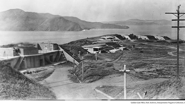 Battery Boutelle before the Golden Gate Bridge was built