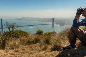 Spectacular views of Golden Gate from the Marin Headlands