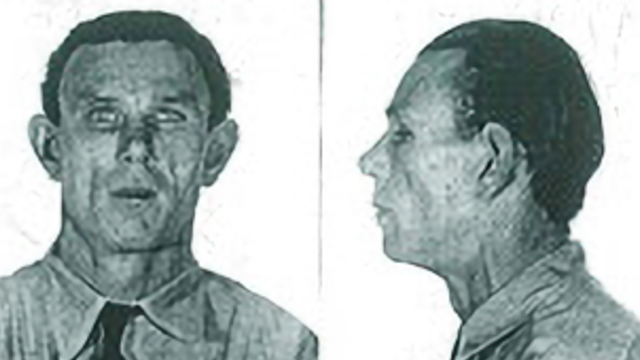 Mugshot of Alcatraz inmate and gardener Albert Smith