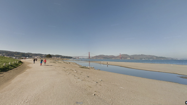 Screenshot of Google Street View of Crissy Field
