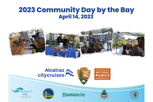Graphic titled Alcatraz City Cruises' Community by the Bay