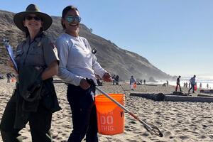 Cleaning up Muir Beach