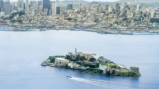 Aerial View of Alcatraz
