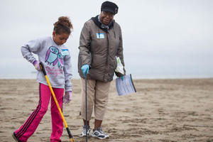 Volunteers at Coastal Cleanup Day