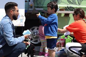 Child learning about nature with the Roving Ranger.