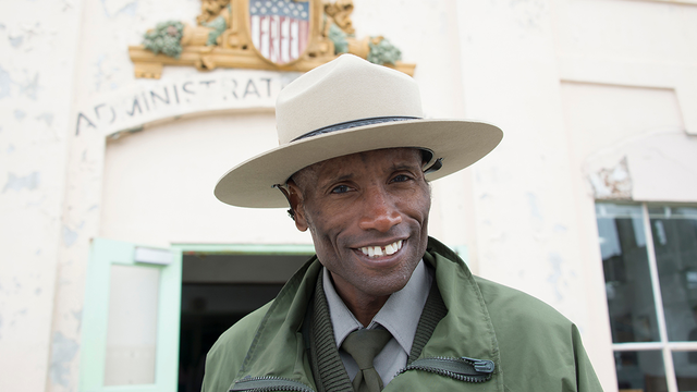 Ranger Benny Batom at Alcatraz