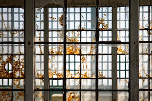 Inside the New Industries Building on Alcatraz Island.