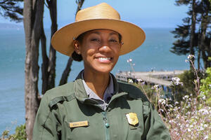 National Park Ranger Alanna Smith in the Presidio.