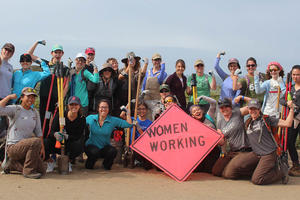 Women's Trail Day volunteers at a past event in the Golden Gate National Parks.