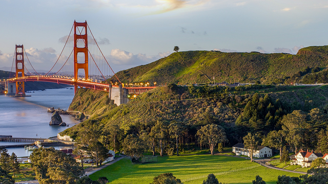 The Golden Gate Bridge from Fort Baker