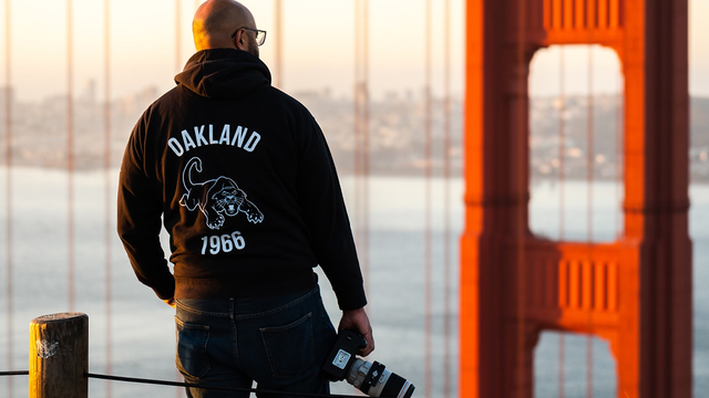 Brandon Nesbitt at Golden Gate Bridge