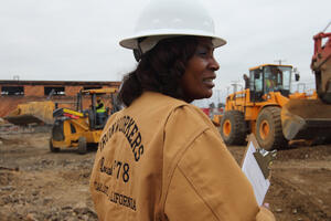 Joyce Guy at work in the field