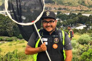 San Mateo Park Stewardship intern Samuel Peña.