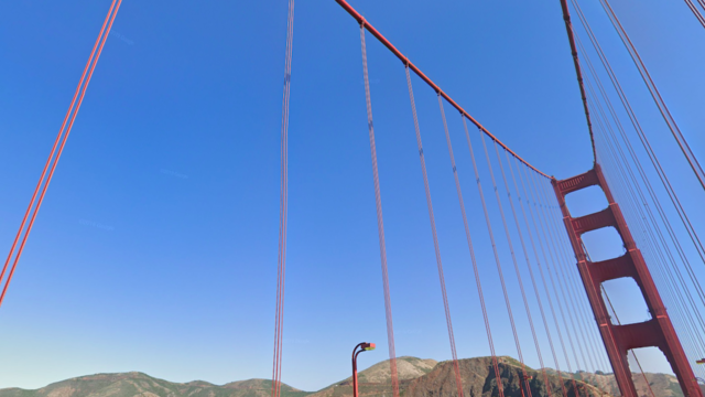 Screenshot of Golden Gate Bridge using Street View