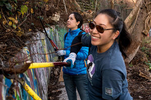Volunteers Working in Black Point Historic Gardens