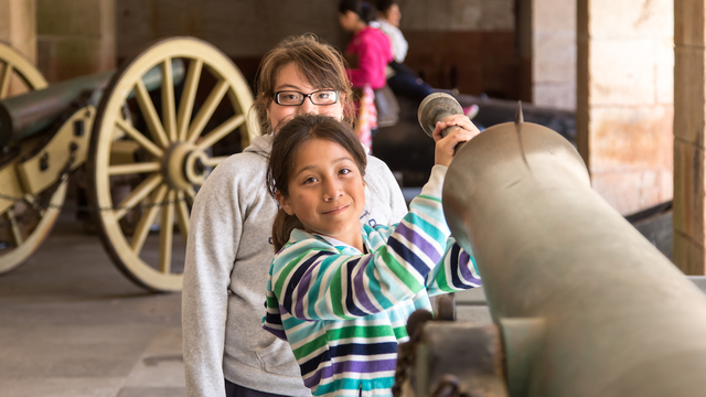 Youth at the Fort Point Cannon