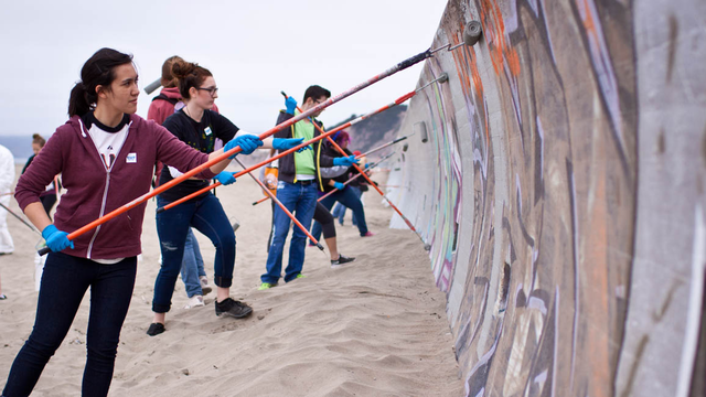 Golden Gate Maintenance Volunteers at Ocean Beach