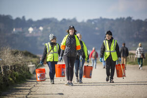 Volunteers at Crissy Field