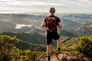 Taking in the sunset from Mt. Tam's East Peak