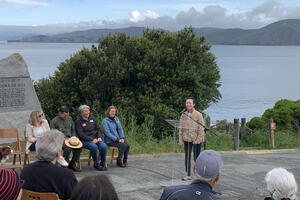 San Francisco District 1 Supervisor Connie Chan speaks at the China Beach project kick-off on May 4, 2023