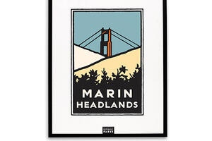 Framed Marin Headlands Poster