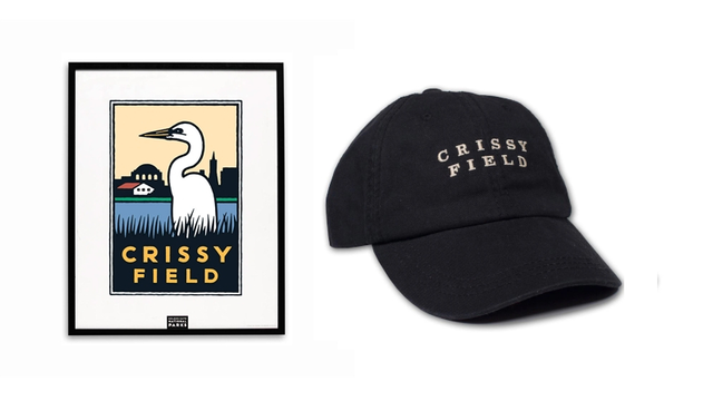 Crissy Field Poster and baseball cap