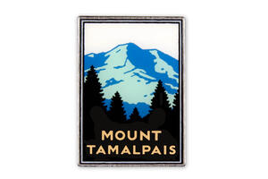 Pin featuring the Michael Schwab graphic of Mount Tamalpais