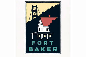 Schwab image of Fort Baker overlooking the Golden Gate Bridge