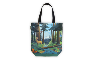 Celebrate California's redwood forests with this colorful tote bag.