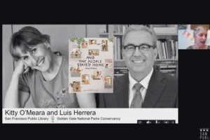Kitty O'Meara and Luis Herrera read "And the People Stayed Home"