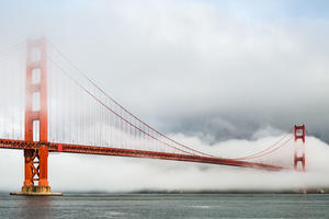 Golden Gate Bridge and fog