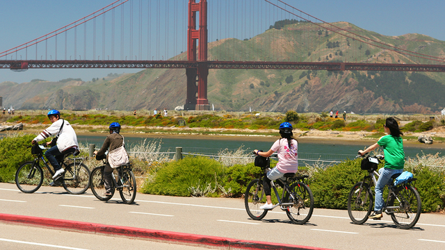 Biking at Crissy Field