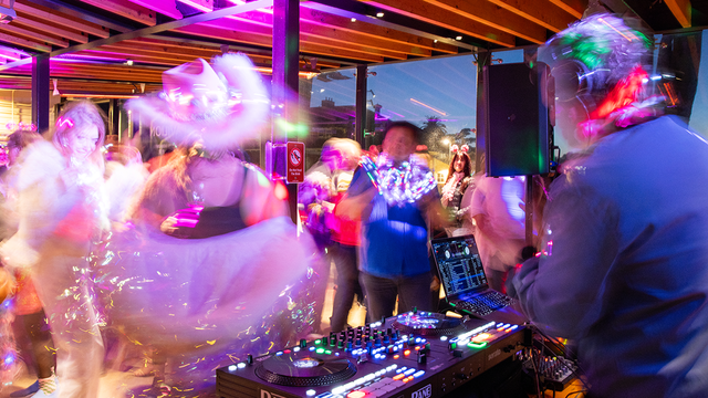 DJ Mancub plays at Parks4All: Pink Full Moon Party 2025.