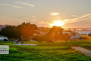 Sunset at Fort Mason Great Meadow